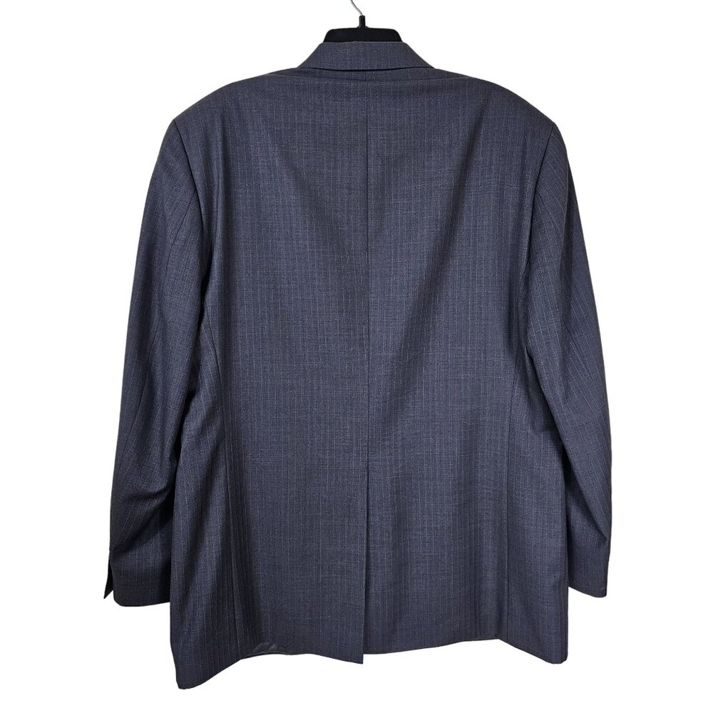 Lauren Ralph Lauren Pinstripe Wool Blazer Jacket 44L Gray‎ Gentleman Ivy League - Picture 2 of 13